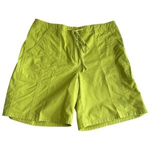 Talbots Women’s Stretch Cotton Casual Shorts – Size 4 – Bright Green